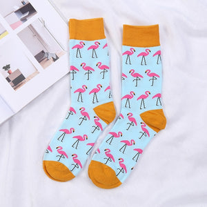Cute Happy Socks Pink Women Men