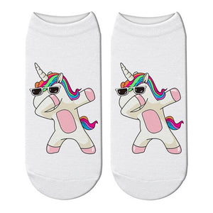New 3D Printed Unicorn Funny Socks Womens