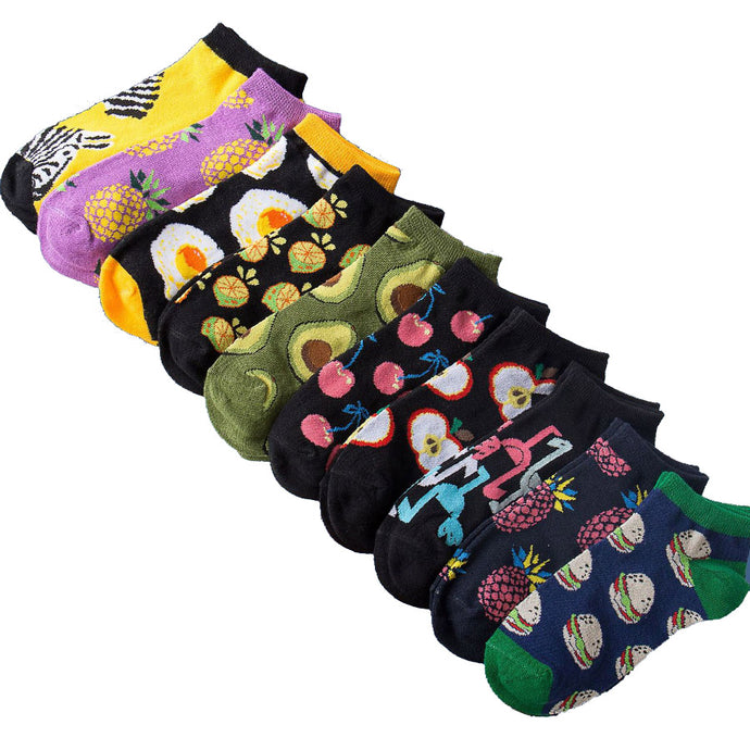 Harajuku Happy Cotton Colorful Women Socks